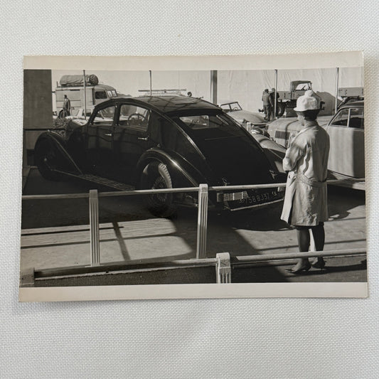 Vintage Streamlined Car Photo Photograph Print Unidentified Possibly Voisin