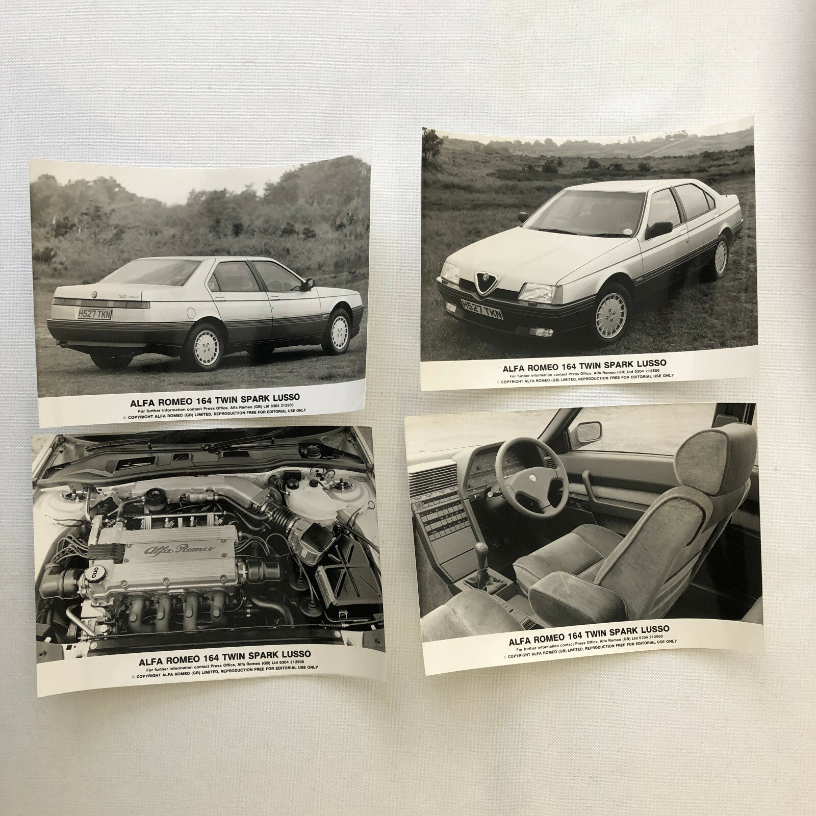 Alfa Romeo 164 Twin Spark Lusso Factory Press Photo Photograph Lot of 4