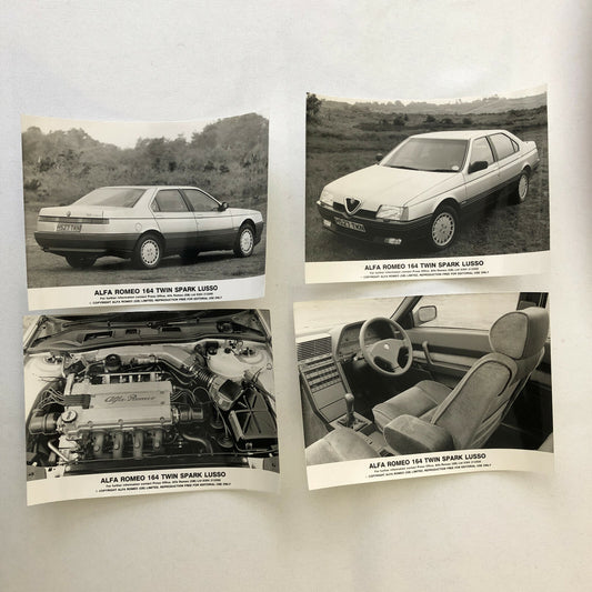 Alfa Romeo 164 Twin Spark Lusso Factory Press Photo Photograph Lot of 4