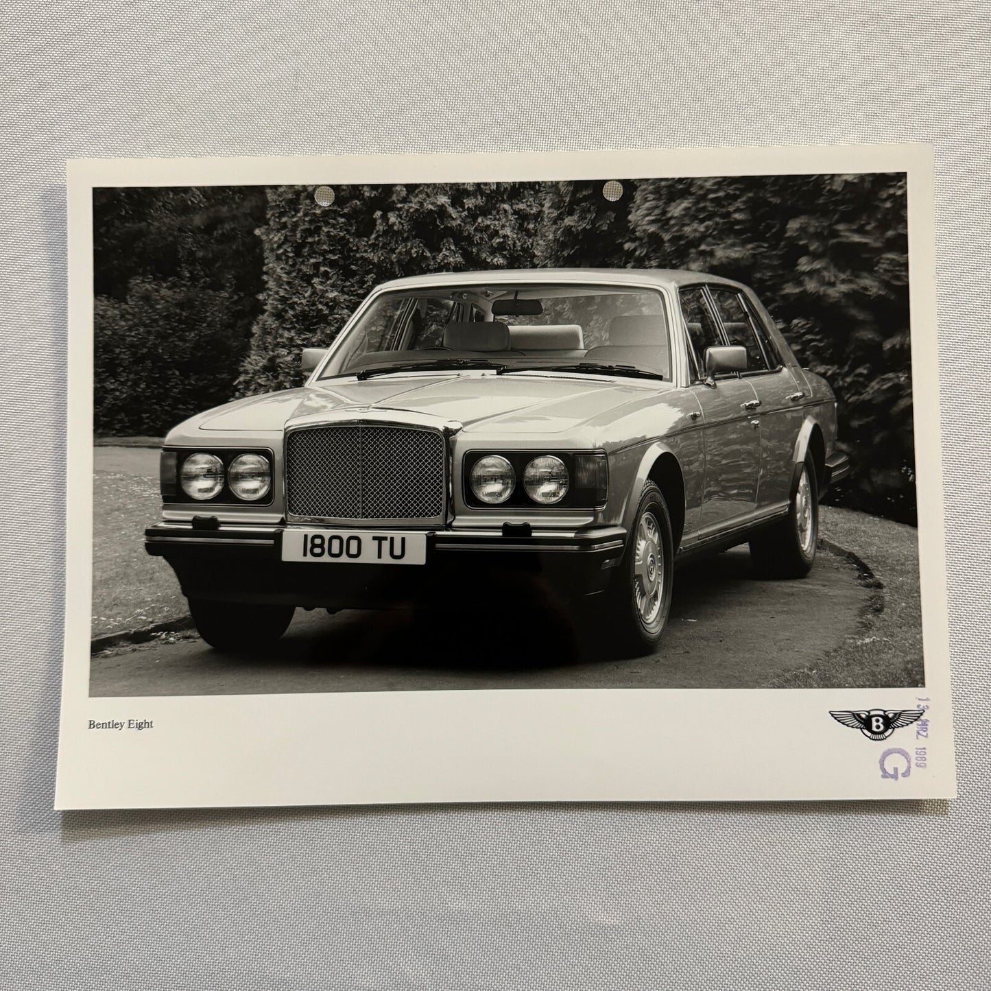 Bentley Eight Car Factory Press Photo Photograph Vintage
