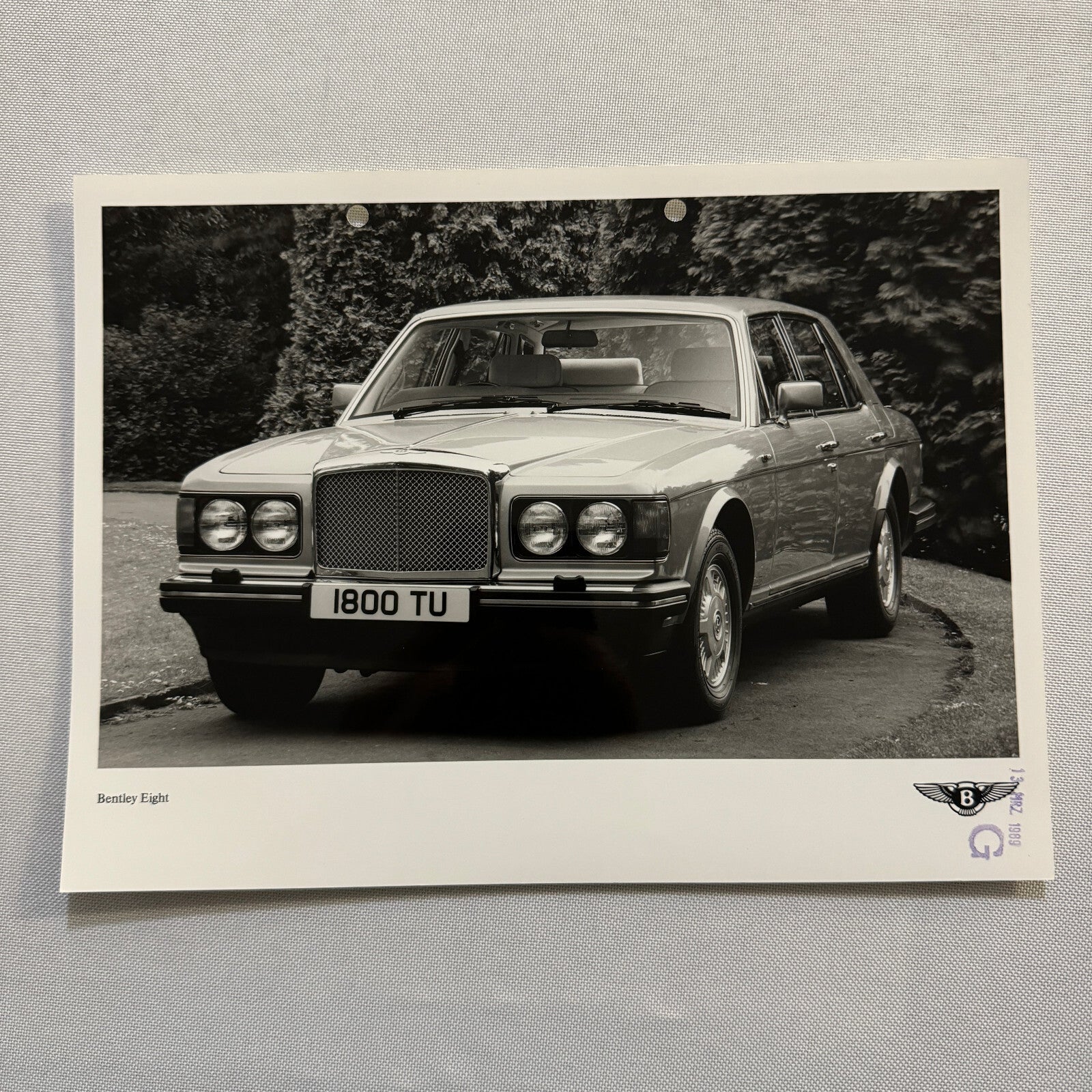 Bentley Eight Car Factory Press Photo Photograph Vintage