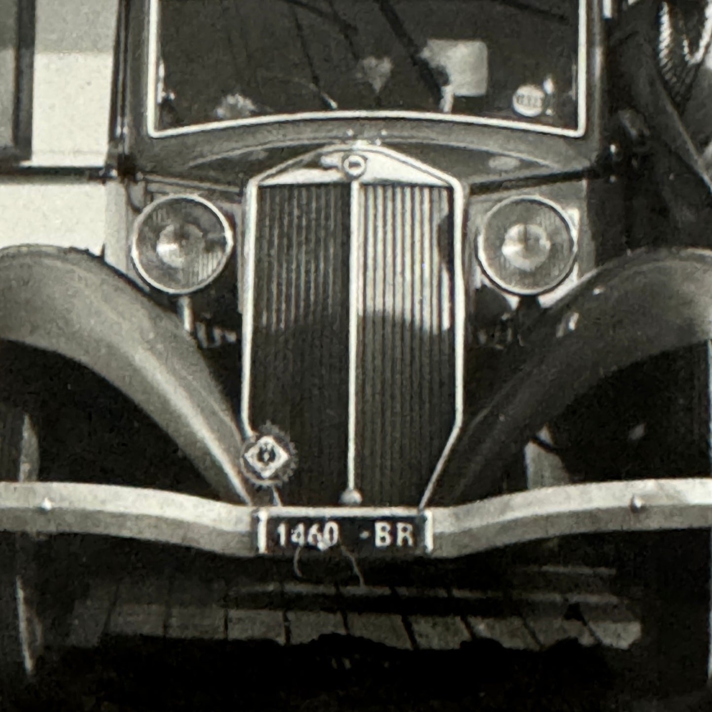 Vintage Photograph Photo Print People with Car Automobile on Boat Ship European