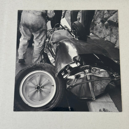 1961 Monaco Grand Prix Innes Ireland Lotus Car Crash Photo Photograph Modern