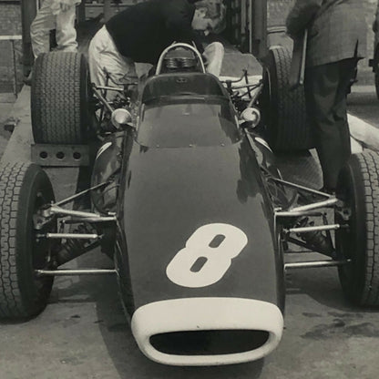 Vintage Racing Car Photo Photograph Lot of 2 - McLaren Car at Silverstone 1967