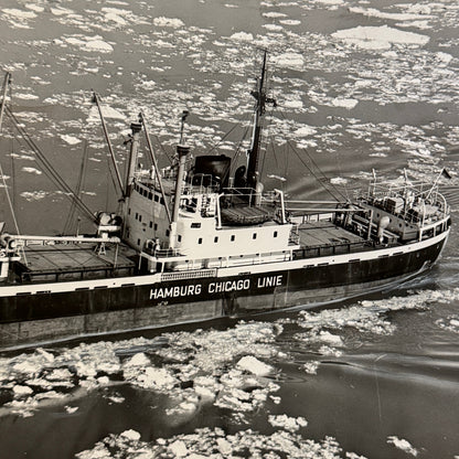 Vintage Ship Boat Photo Photograph Print SS Ophelia Hamburg Chicago Linie 1955