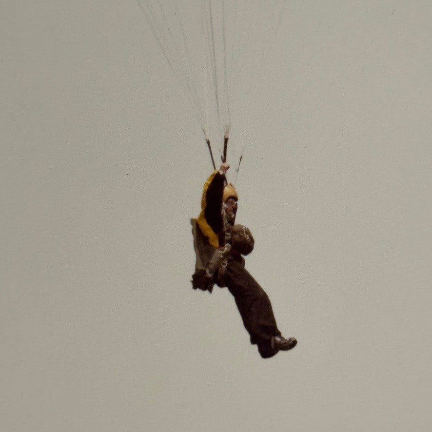 Vintage Skydiving Parachute Photo Large Format Aviation Photograph 1970s-80s