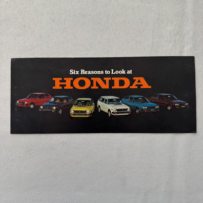 1978 Honda Advertising Sales Sheet Brochure Flyer Civic 1200 CVCC Hatchback +