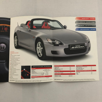 1999 Honda S2000 Roadster Car Sales Brochure Catalog
