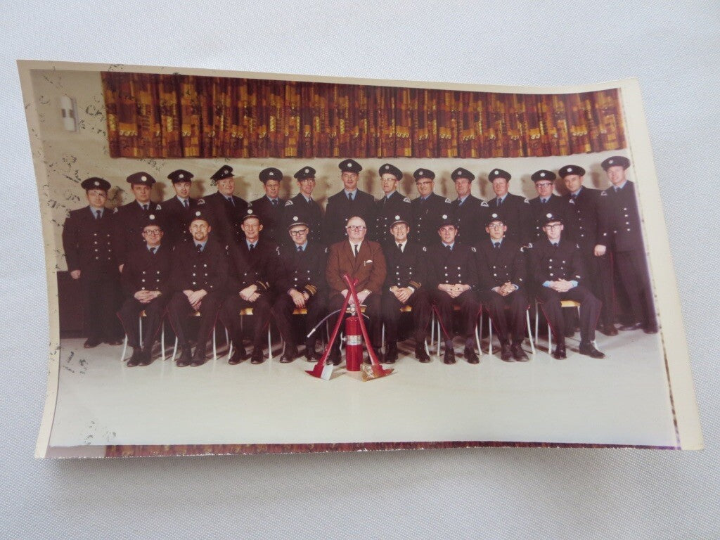 Vintage Fire Department Company Photo Photograph - 23 Firefighters - Canadian 