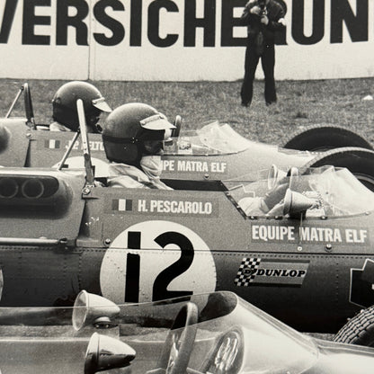 Vintage Racing Photo Photograph Henri Pescarolo Jean Pierre Beltoise  1968 F2