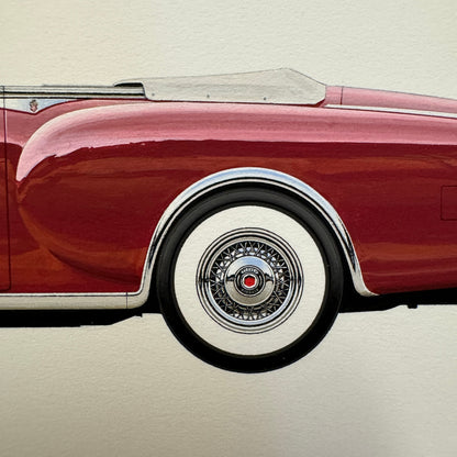 1953 Packard Caribbean Convertible Car Illustration Art Drawing Hand Drawn
