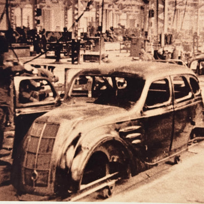 Toyota Model AA Vintage Car Factory Press Photo Photograph Print Assembly Line