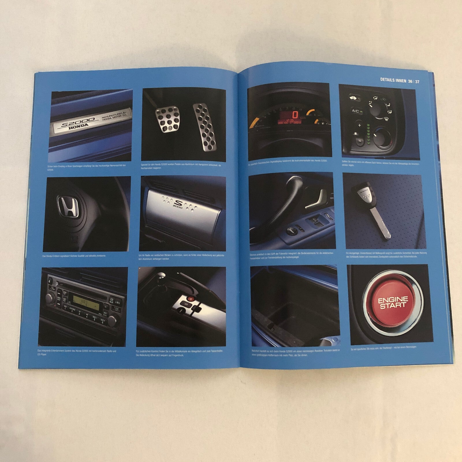 Honda S2000 Car Sales Brochure GERMAN Text European Market