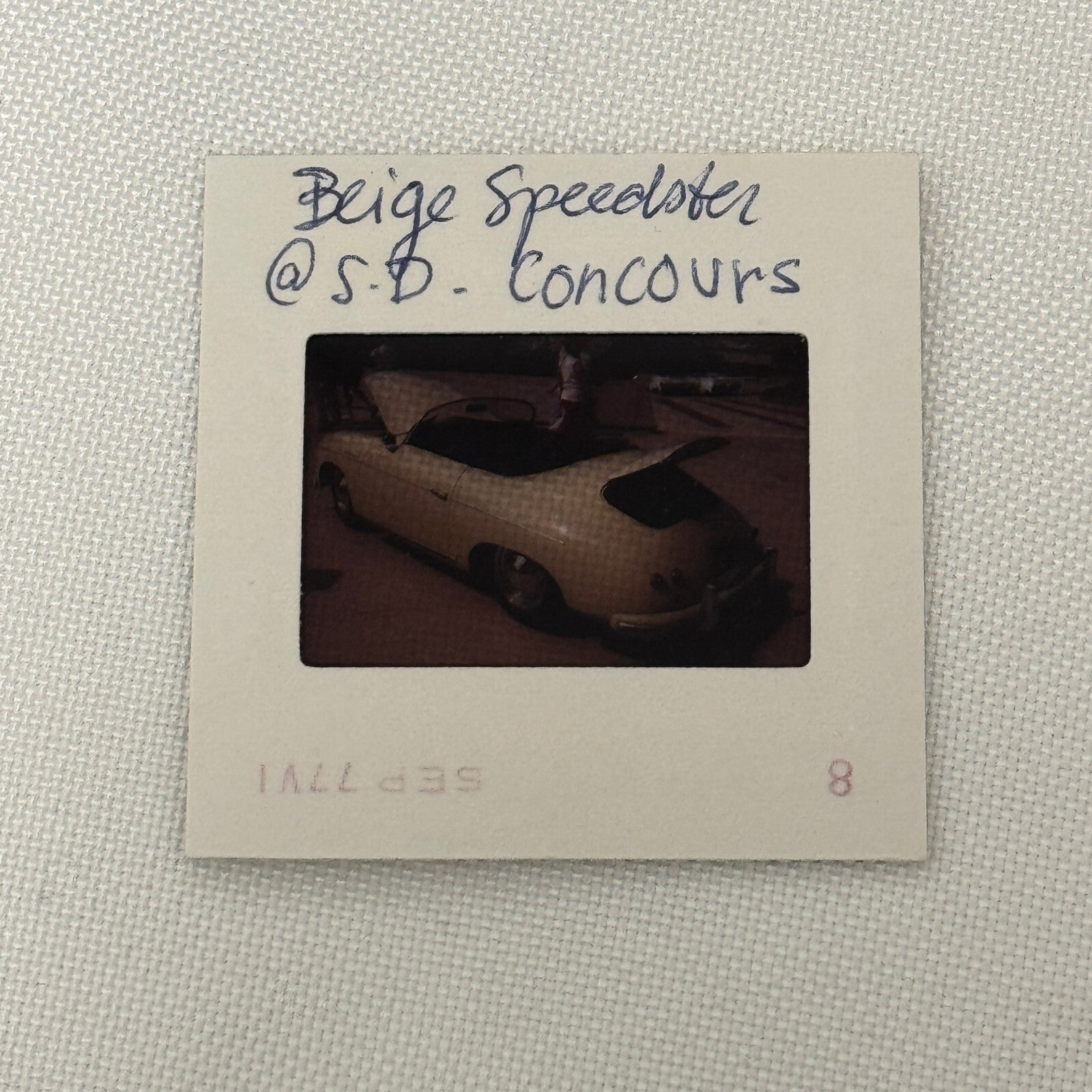 35MM Vintage Photo Slide Porsche 356 Speedster Cabriolet Car 1977 Concours