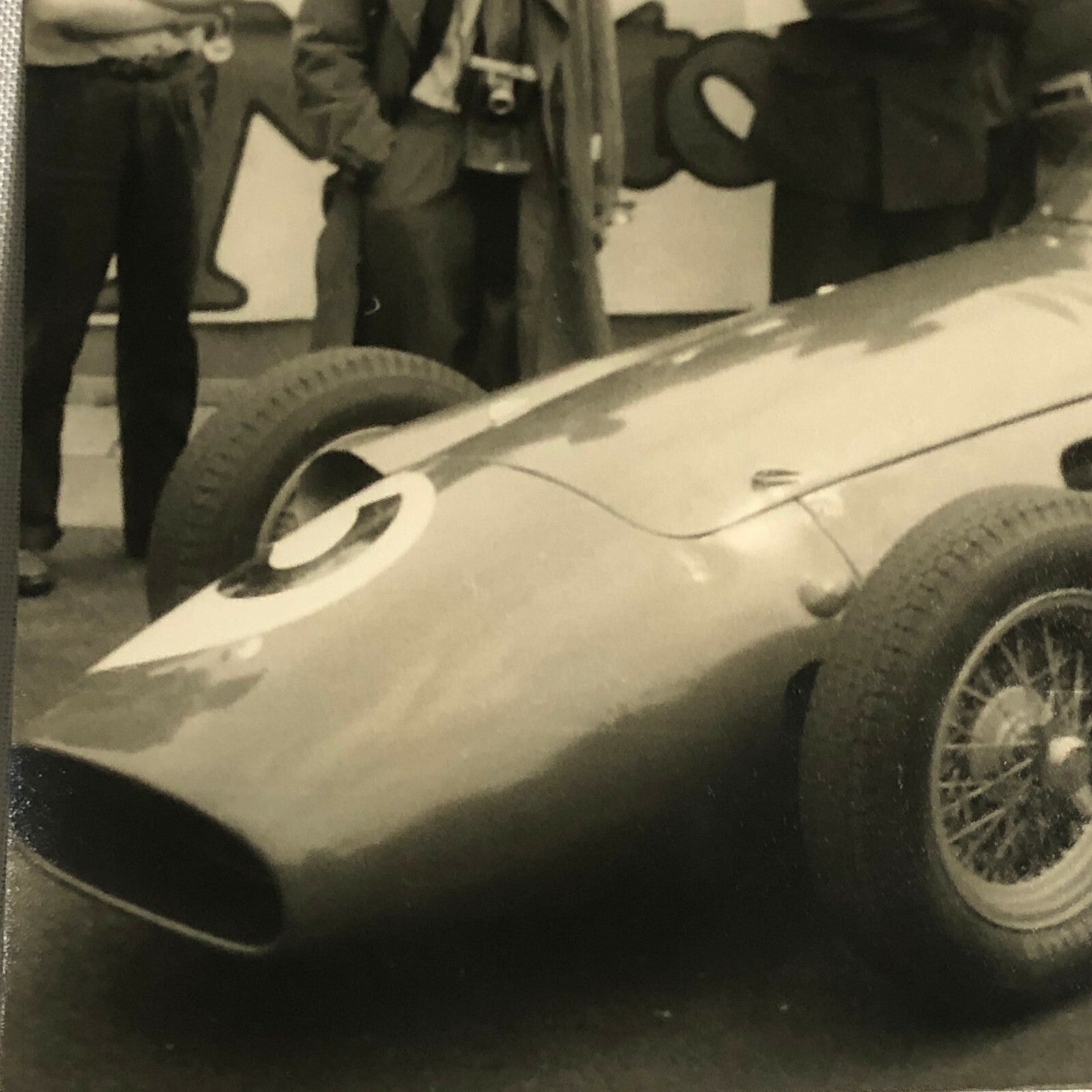 Vintage Grand Prix Car Racing Driver Photo Photograph Print 