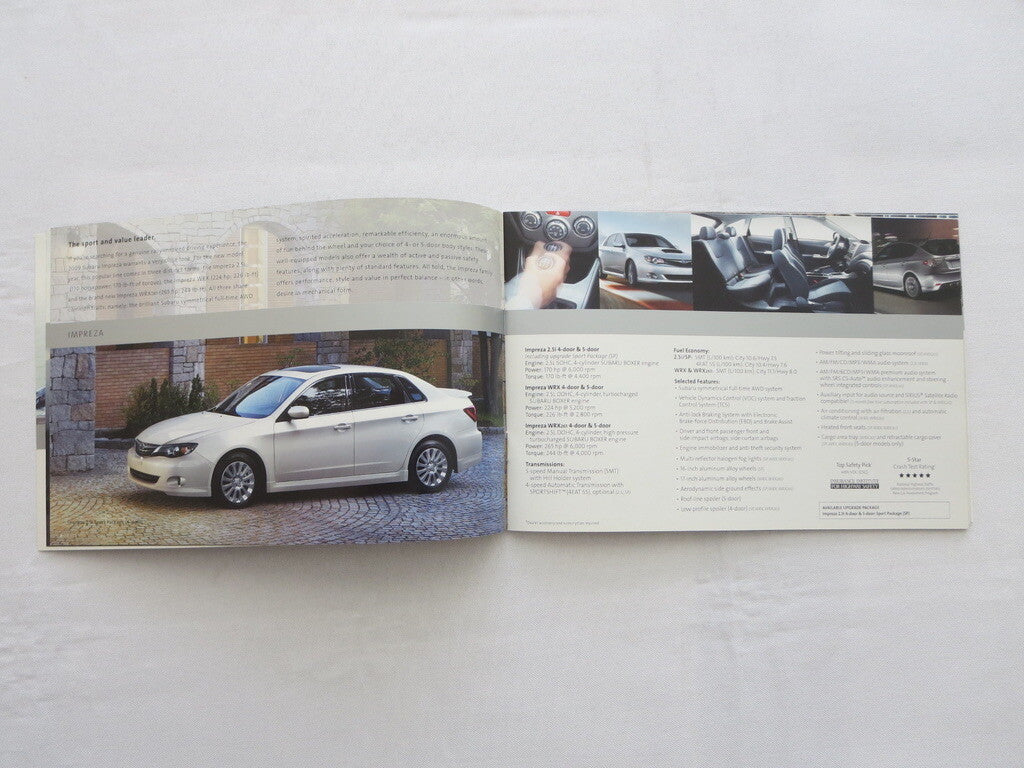 2009 Subaru Sales Brochure Catalog Car Impreza WRX STI Legacy Forester +