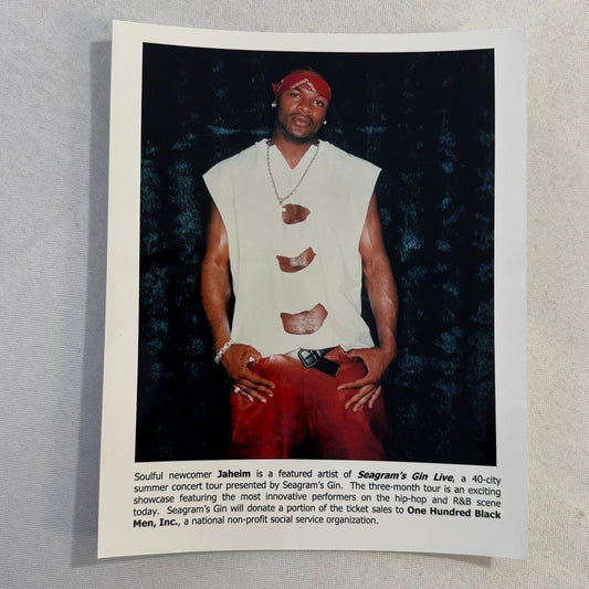 Jaheim Publicity Press Photo Photograph Artist R&B
