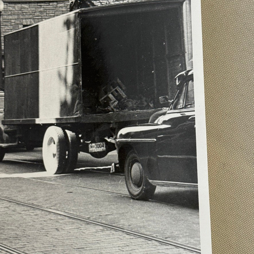 Vintage Photograph Truck Automobile Street Car Street Scene Photo Print