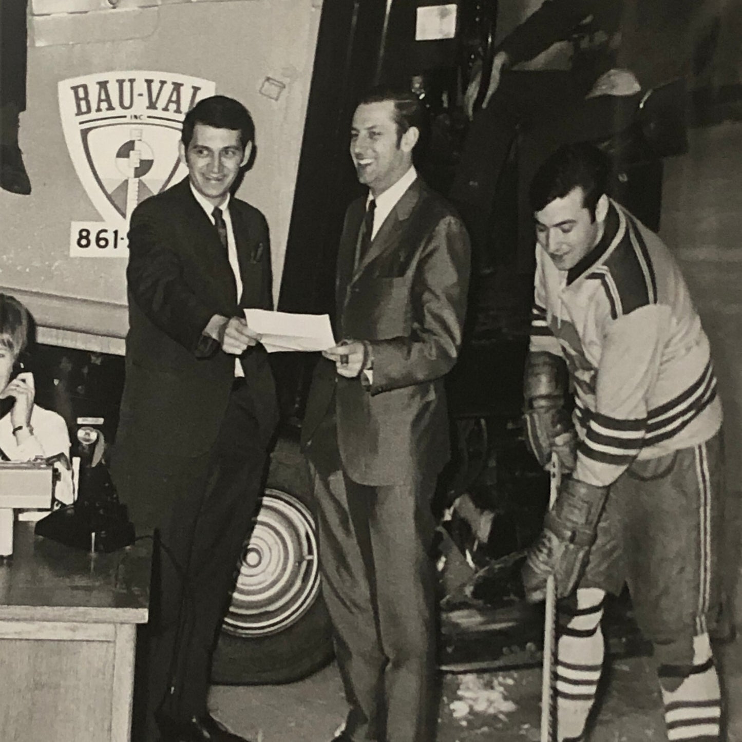 1969 Montreal Press Photo Photograph Hockey Zamboni Rink - Art Taylor Gazette