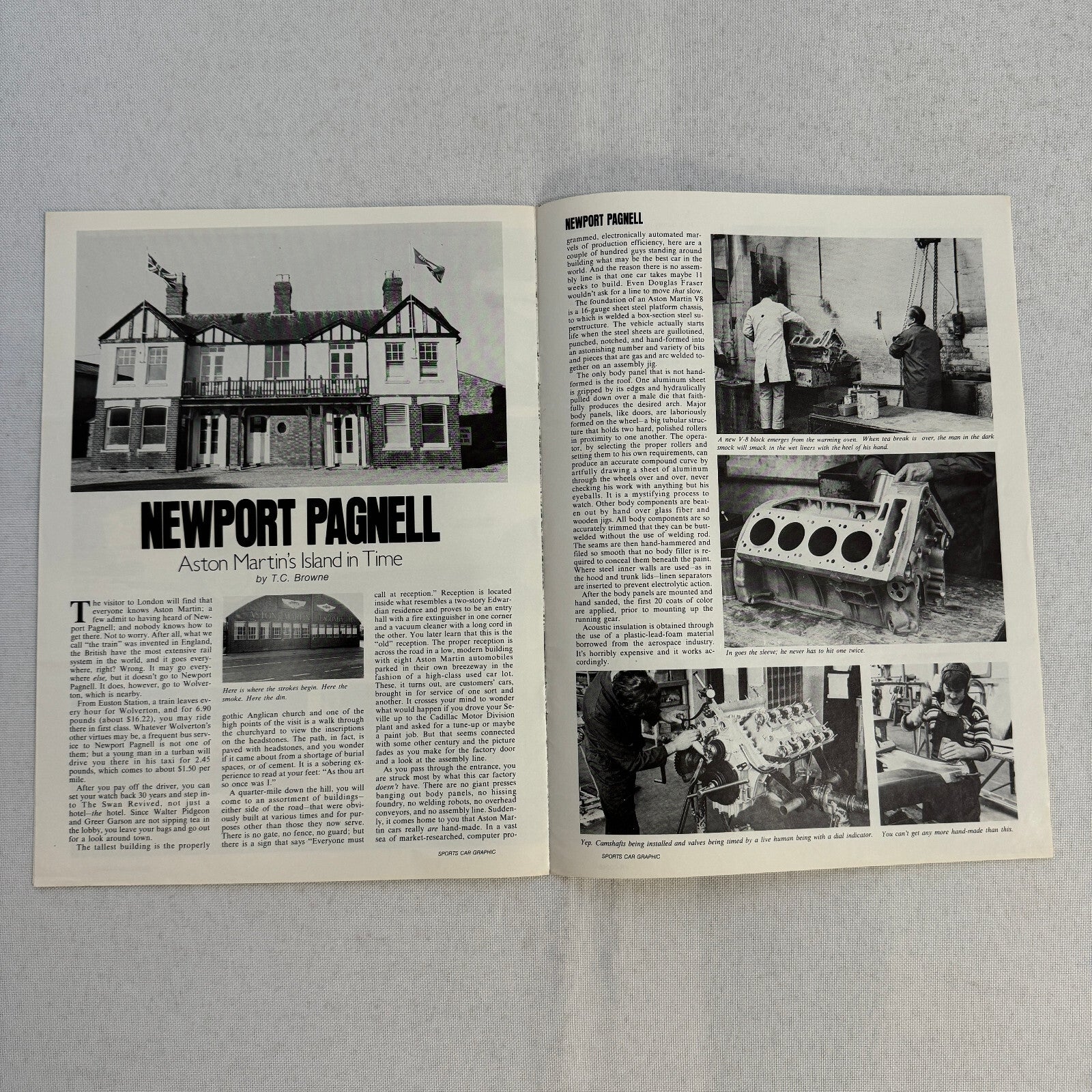 Aston Martin Volante Convertible Road Test Sales Brochure Catalog Sports Car