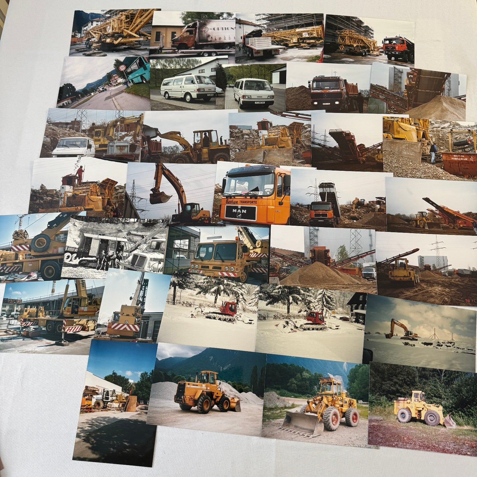 HUGE Vintage Truck and Construction Equipment Photo Lot 1980s Germany 300 Images