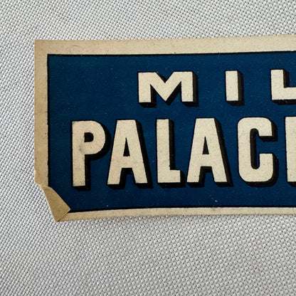 Vintage Hotel Travel Luggage Label Milan Palace Hotel