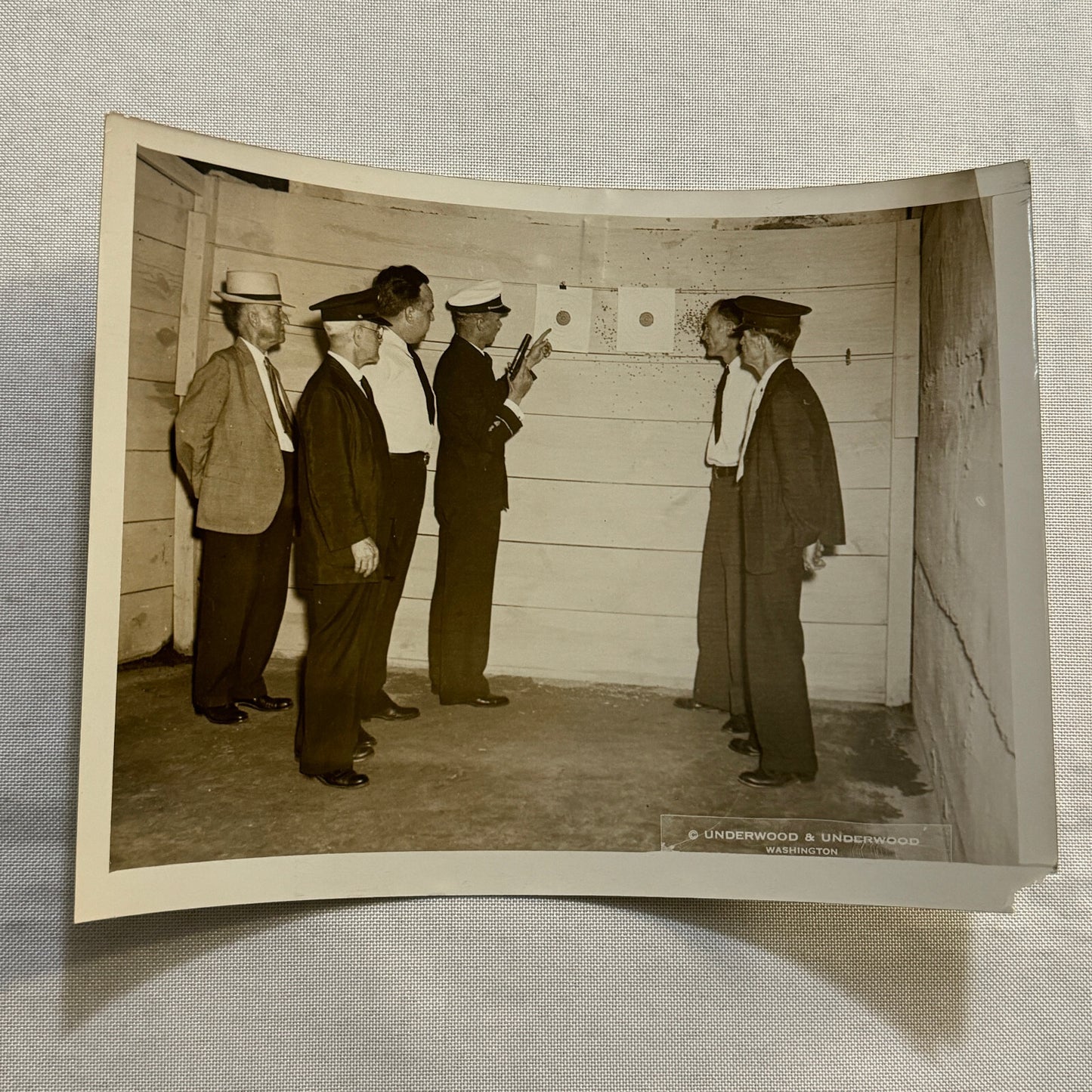 Press Photograph Photo Washington Shooting Gallery Secret Service Guards Lot 2x