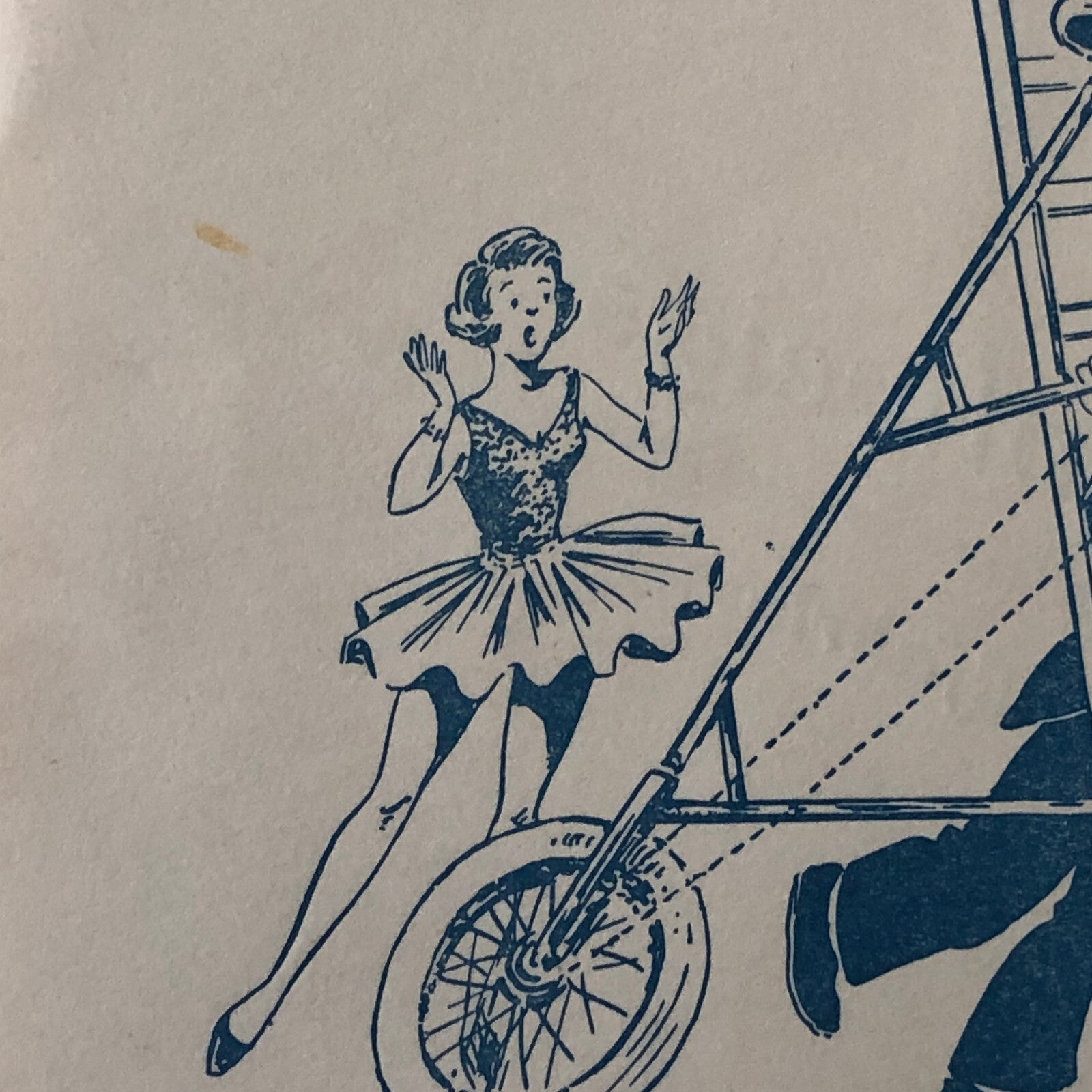 Circus Bicycle Act Postcard Post Card Die Solweigs Bike Vintage