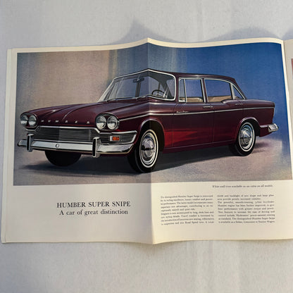 Humber Super Snipe and Humber Imperial Car Sales Brochure Catalog Vintage