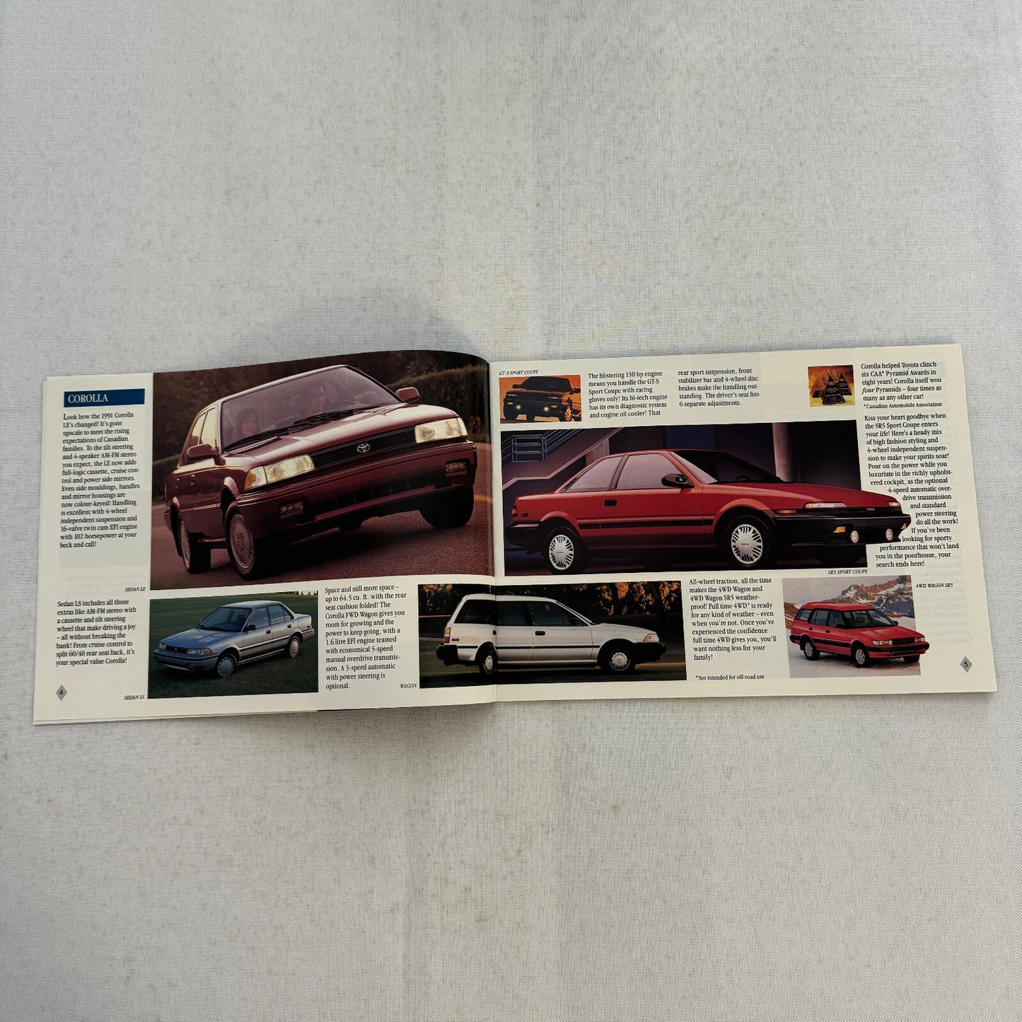 1991 Toyota Sales Brochure Catalog Supra Cressida 4Runner Previa Celica MR2 +