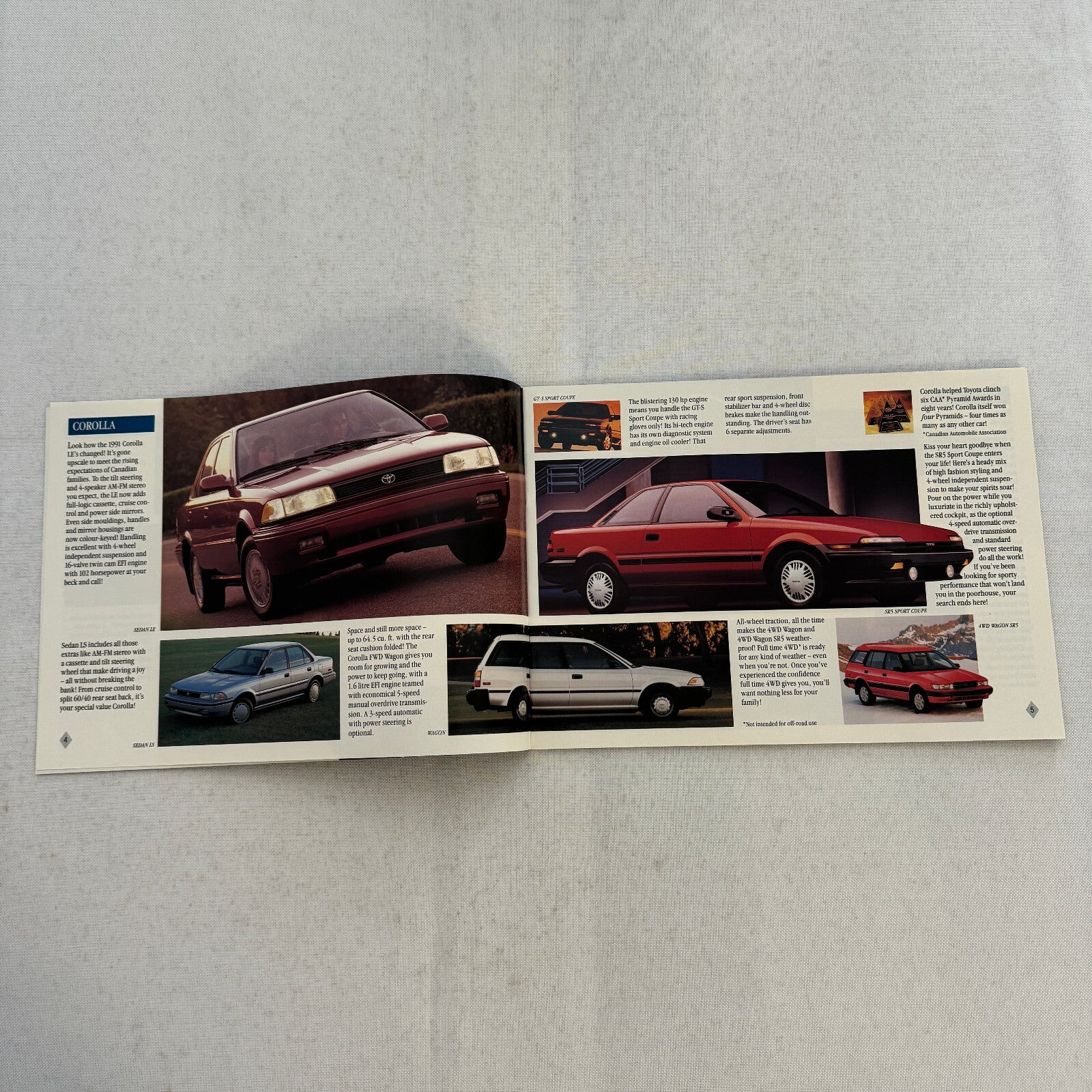 1991 Toyota Sales Brochure Catalog Supra Cressida 4Runner Previa Celica MR2 +