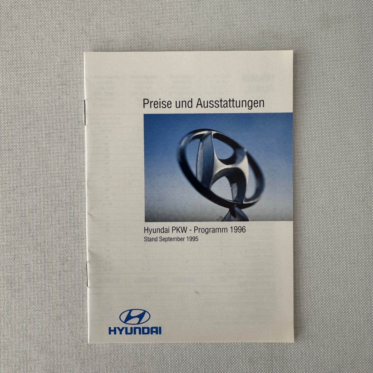 1996 Hyundai Car Press Kit S-Coupe S Coupe Sonata Lantra Accent H100 GERMAN