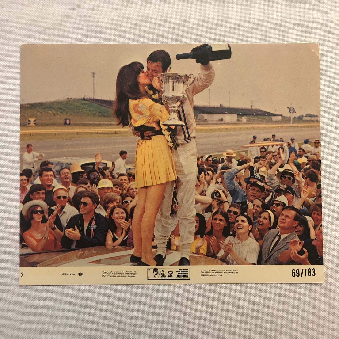 Paul Newman Joanne Woodward Winning Movie Film Lobby Card Mini Poster 1969