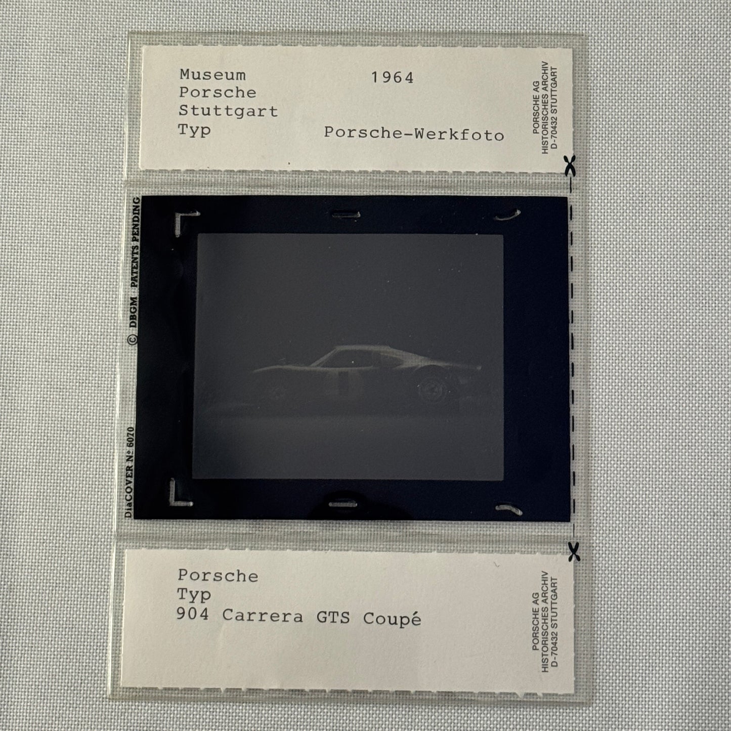 1967 Porsche Type 904 Carrera GTS Coupe Archive Factory Photo Slide Transparency