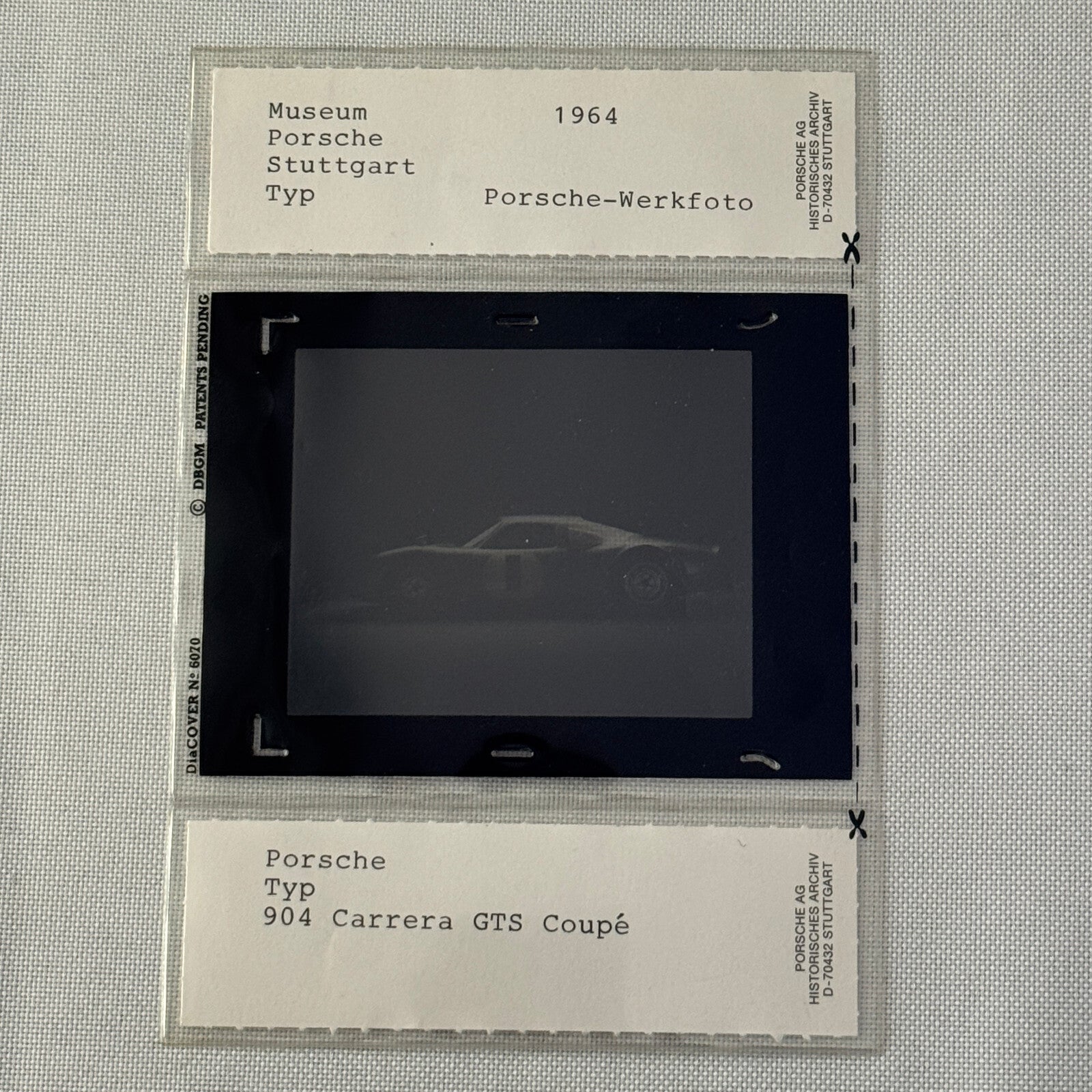 1967 Porsche Type 904 Carrera GTS Coupe Archive Factory Photo Slide Transparency