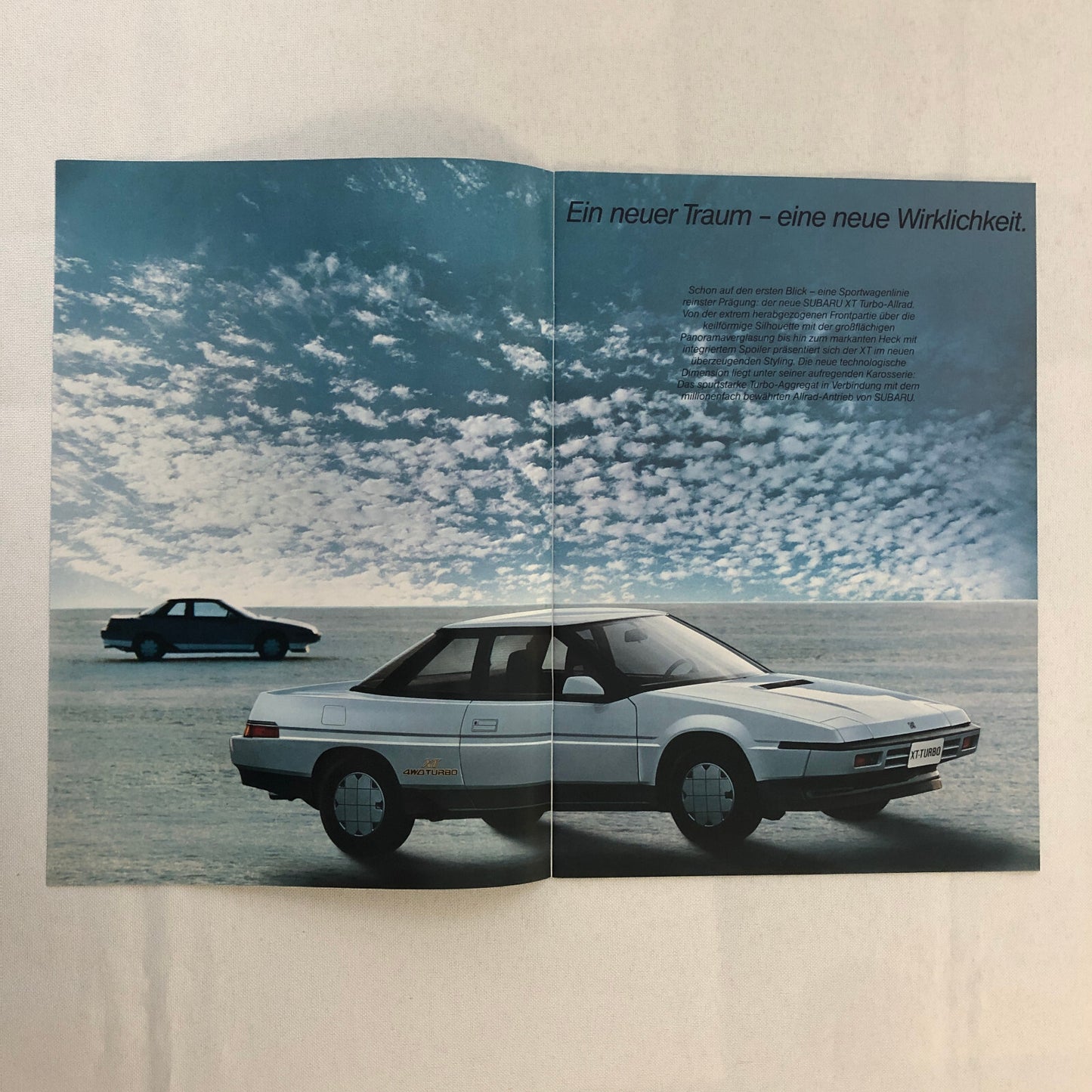 Subaru XT Turbo Car Sales Brochure Catalog Advertising German Text