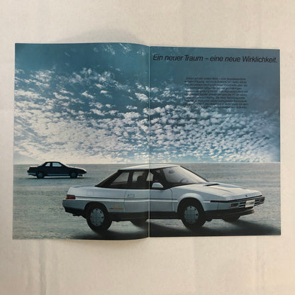 Subaru XT Turbo Car Sales Brochure Catalog Advertising German Text