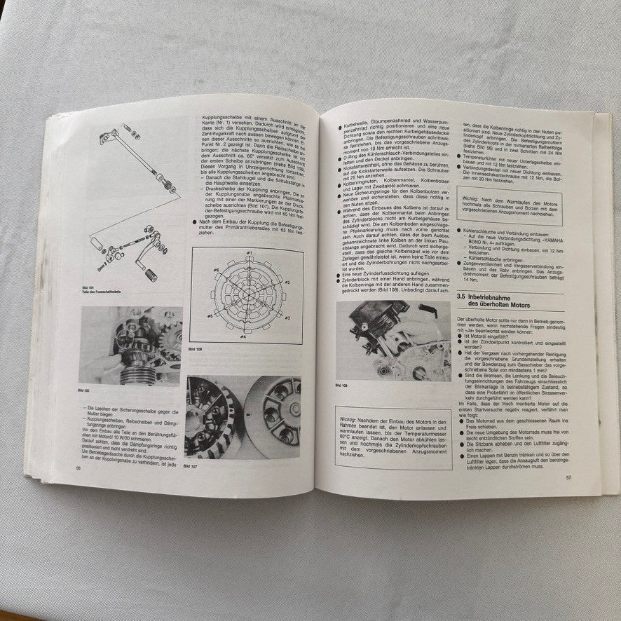 1980 Yamaha RD250LC RD350LC Motorcycle Bike Repair Manual Book GERMAN