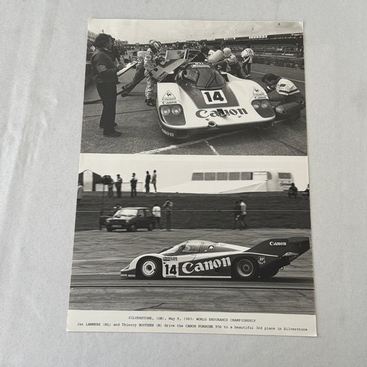 Canon Racing Porsche 956 Car Photo Photograph Jan Lammers Thierry Boutsen 1983