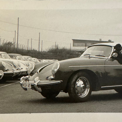 Porsche 356 Car with Dog Photo Photograph Vintage