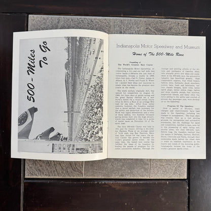 Vintage Indianapolis Motor Speedway Souvenir Brochure Program History Indy