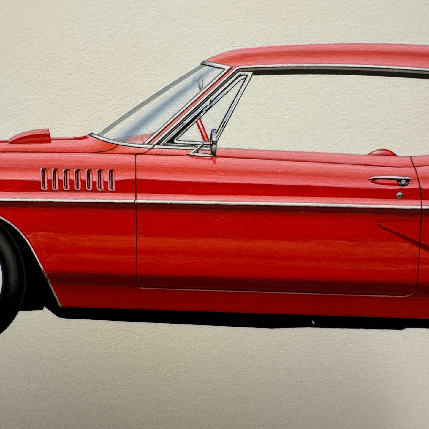 1967 Pontiac 428 Automobile Illustration Art Drawing Hand Drawn Robert Preis