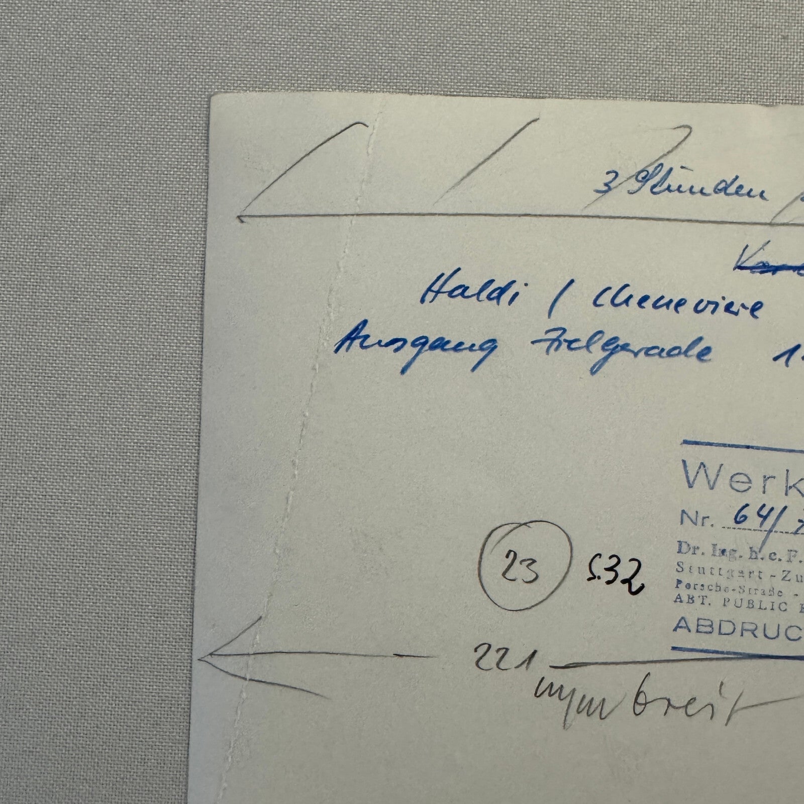 Vintage Porsche Racing Car Photo Photograph 1971 Le Mans Factory Werkfoto