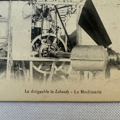 Vintage Zeppelin Airship Dirigible Postcard Post Card French Le Lebaudy