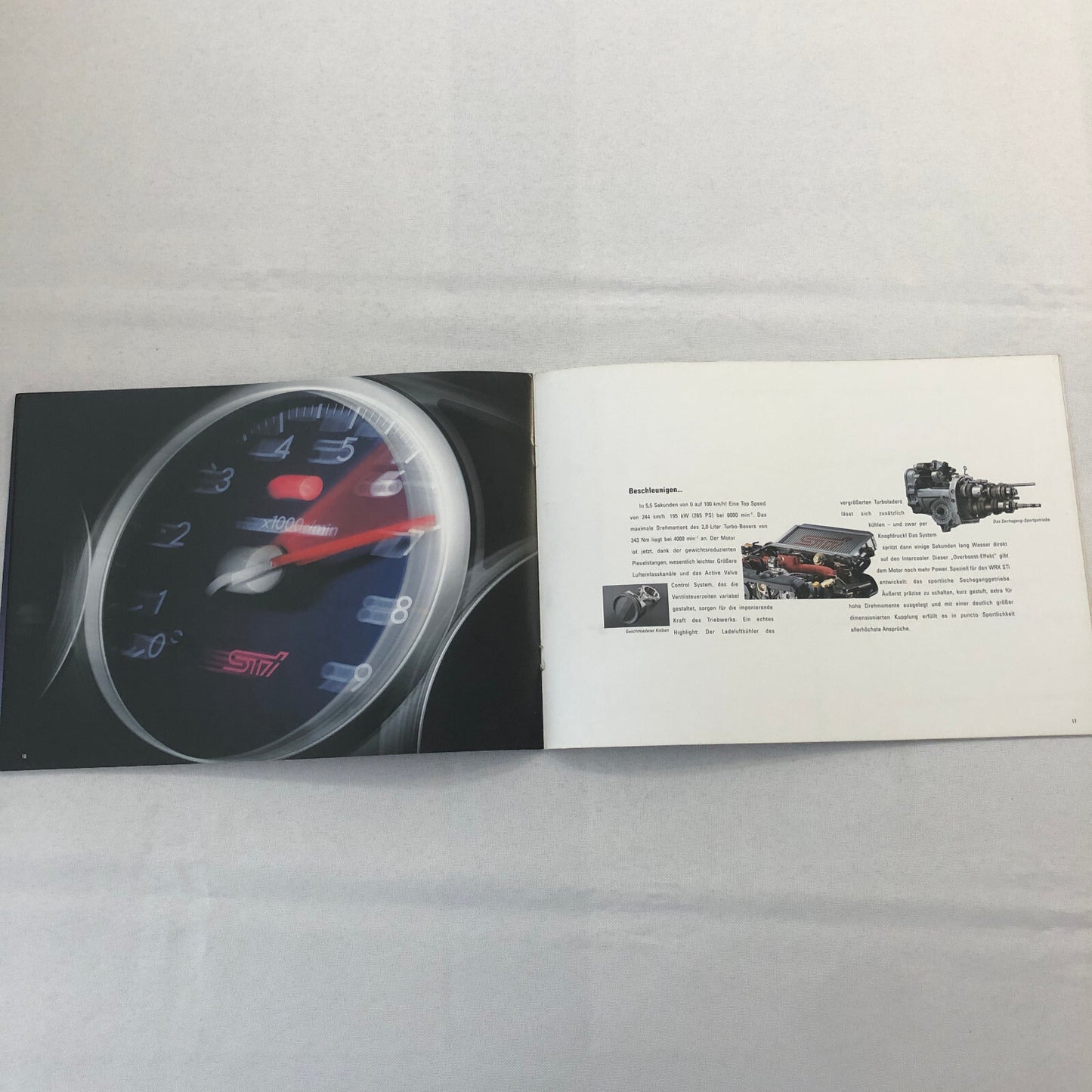 Subaru Impreza WRX STi Car Sales Brochure Catalog GERMAN TEXT European