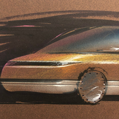 Styling Concept Automobile Design Illustration Art Drawing Sketch Vintage