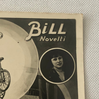 Vintage Circus Balancing Act Bicycle Bike Postcard Post Card