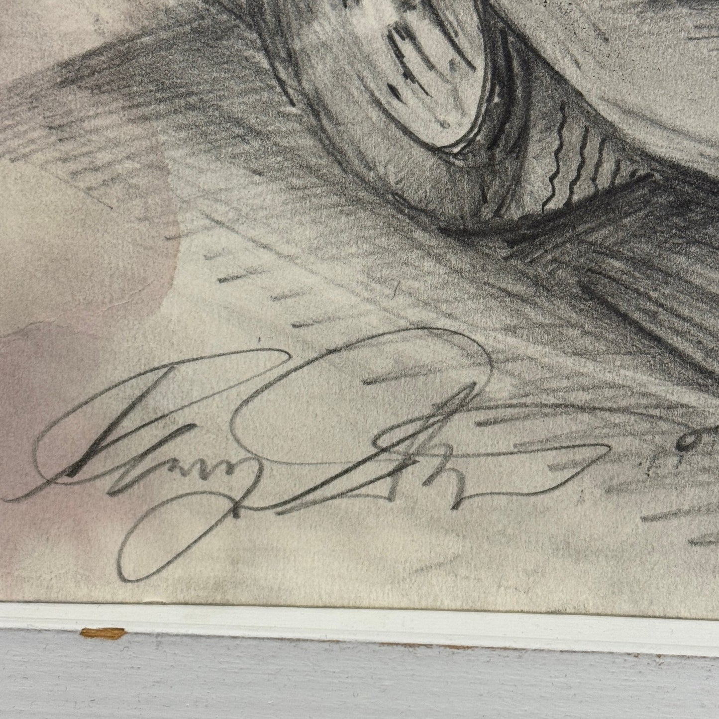 Chevrolet Camaro Vintage Car Illustration Drawing Sketch Original Art Signed