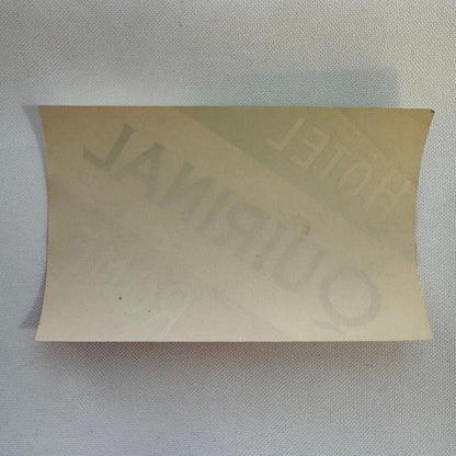 Vintage Travel Luggage Label Hotel Quirinal Rome