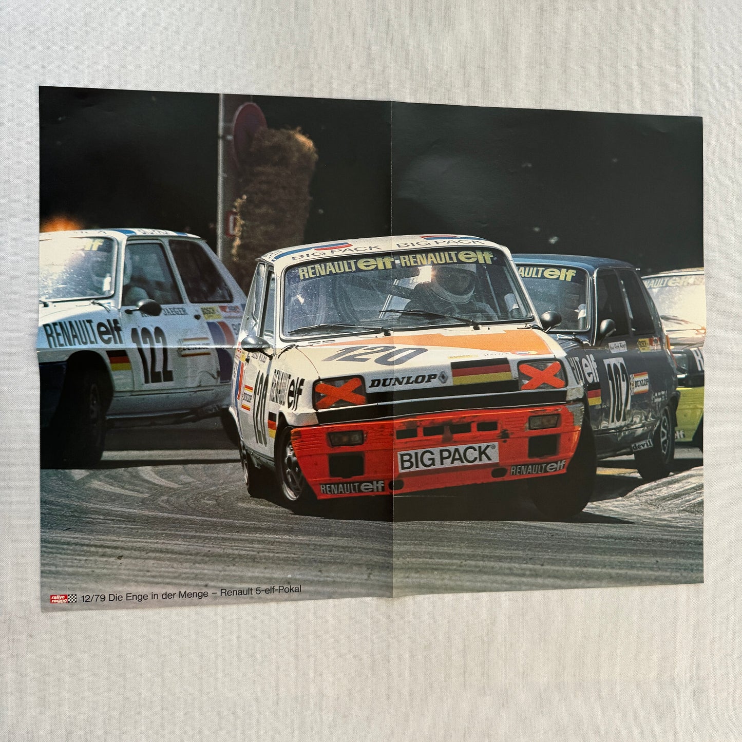 Vintage Renault 5 ELF Racing Poster